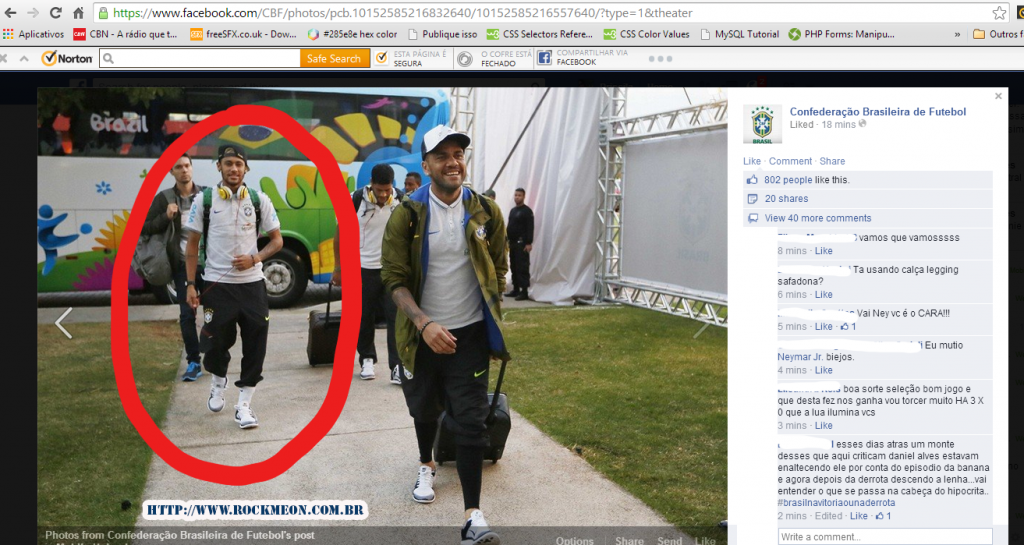 Não é montagem, é uma mochila nas costas do Neymar!