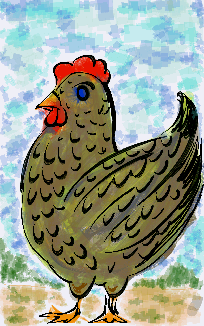 Eu não sei desenhar galinhas...